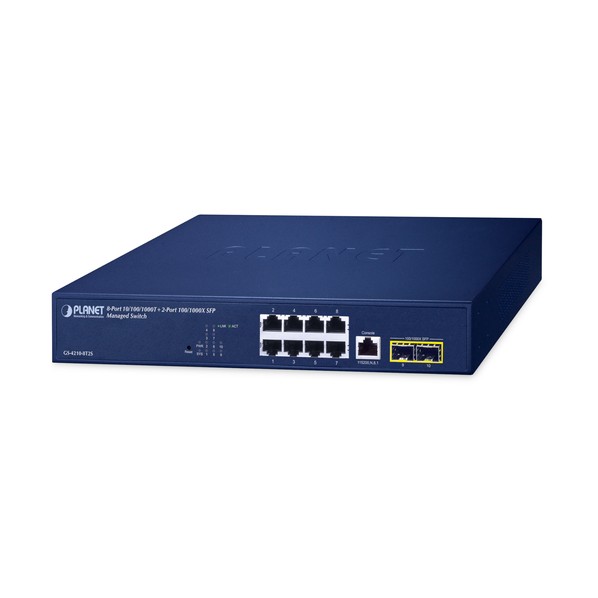 8界面1000T ＋ 2界面1000X SFP L2/L4マネージドスイッチ GS-4210-8T2S