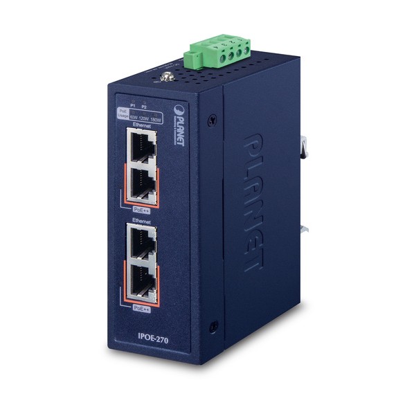 工業用マルチギガビット2界面PoE＋＋インジェクター IPOE-270(HARDWARE_VER1)
