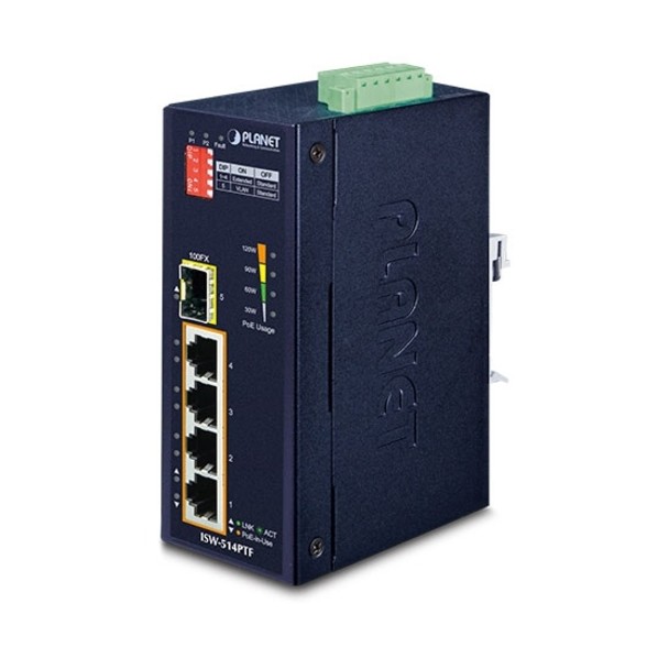 工業用PoE＋ファストイーサネットスイッチSFP界面付 ISW-514PTF