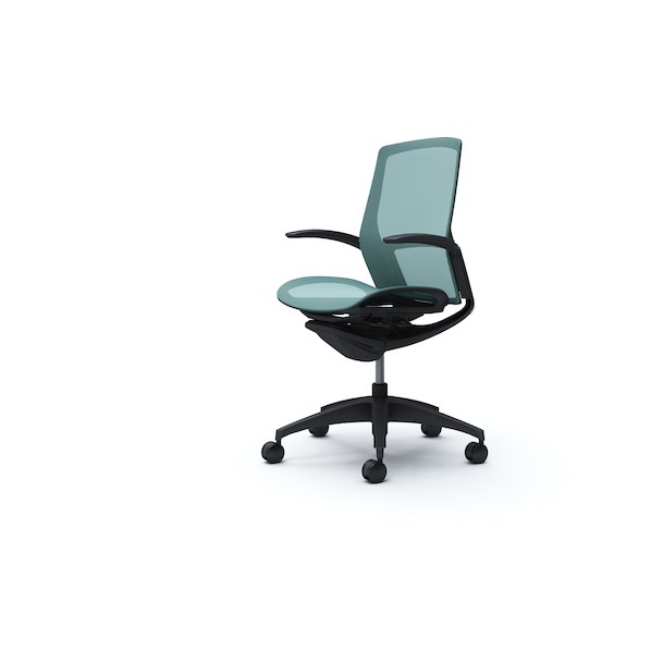 ※法人専用品※オカムラ フィノラチェア ミドルバック 座メッシュ ブラックB C741MR F1E6 1点｜DIY FACTORY ONLINE SHOP