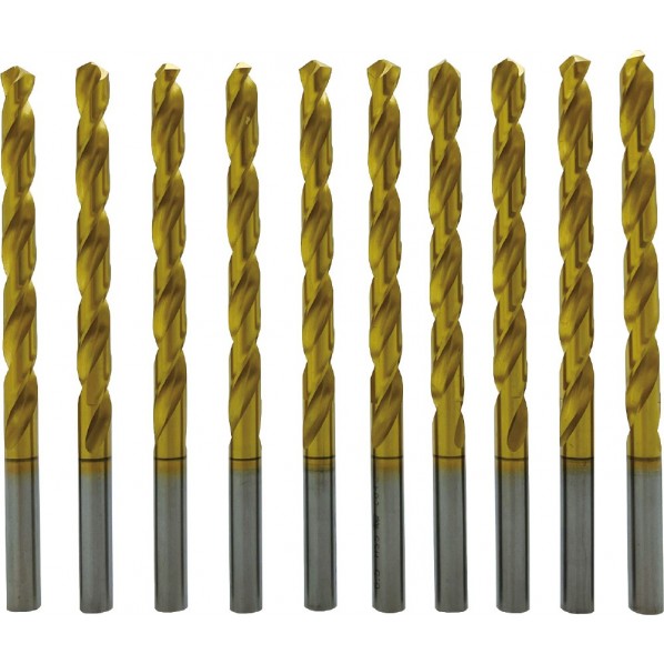 TiN厚地の外套 引っ切りないせん孔機 シャンク径6.0粍 10本風呂敷き包み 57362 1風呂敷き包み
