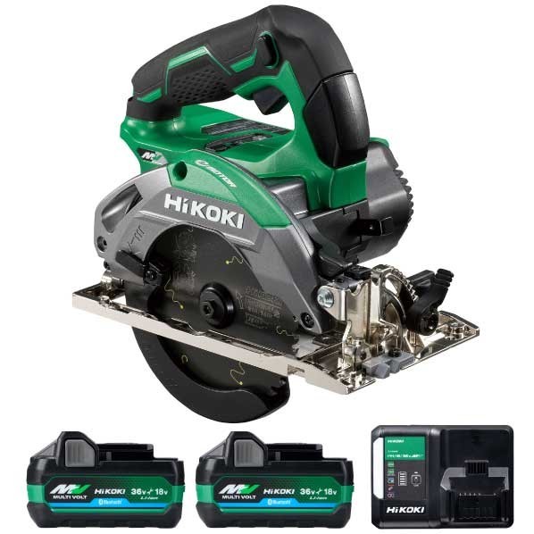 HiKOKI(ハイコーキ) 36V 充電式 丸のこ フルセット 電池2個･充電器付 125mm アグレッシブグリーン C3605DA(SK)(2XPSZ) 1台 43,534円
