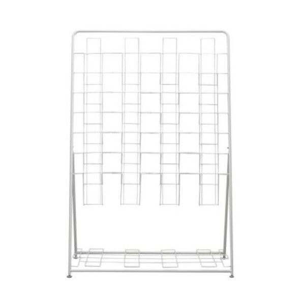 ※法人専用品※アール・エフ・ヤマカワ パンフレットスタンド 7段 4列 ホワイト RFPFS-QUWH 1台|DIY FACTORY ONLINE SHOP