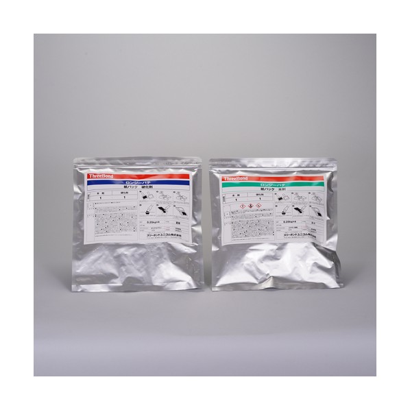 湿潤面接着型エポキシ樹脂系 ロンジーパテ紙パック 冬用 2kgS 8AD00016 本剤：灰色、硬化剤：黒褐色 LONGYIPATEKAMIPACK2KGS-FUYU 1S