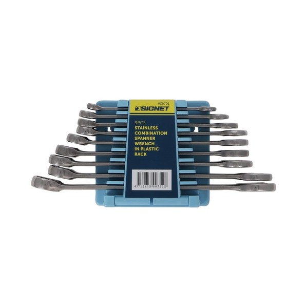 シグネット 9PCS ステンレスコンビネーションレンチセット 30701 1個