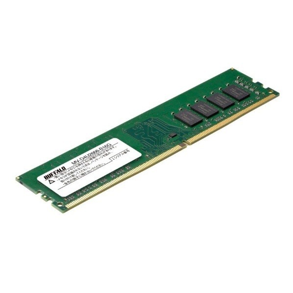 バッファロー PC4-2666対応 288ピン DDR4 U-DIMM 16GB 幅133.4×高さ31.3×奥行4.3mm MV-D4U2666-B16G 1点