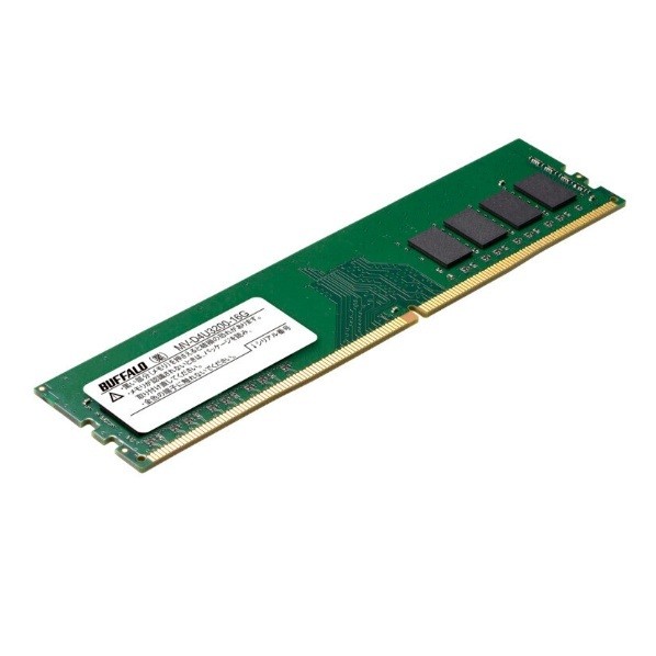 バッファロー 法人向けPC4-25600（DDR4-3200）対応 288ピン DDR4 U-DIMM 16GB 幅133.4×高さ31.3×奥行4.3mm MV-D4U3200-16G 1点 43,820円