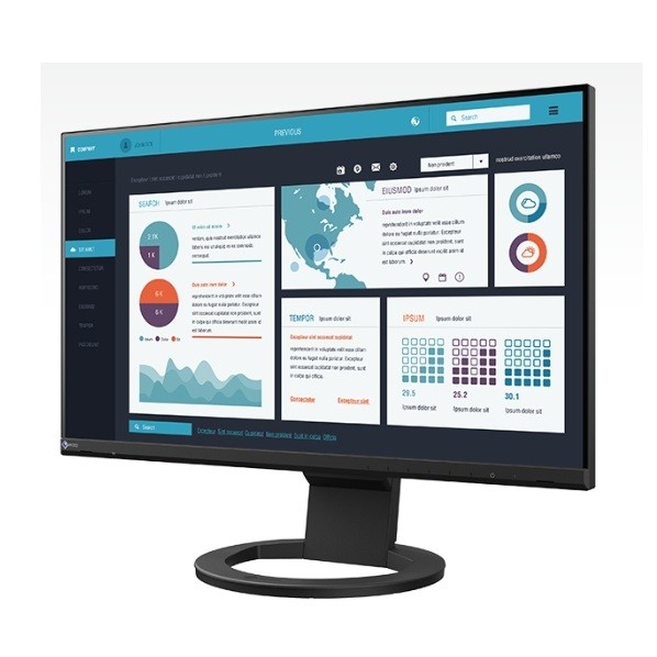 EIZO 液晶見せびらかす HDMI、DisplayPort、USB Type-C 23.8型 (60.5 珊) 黒いこと EV2490-BK 1点