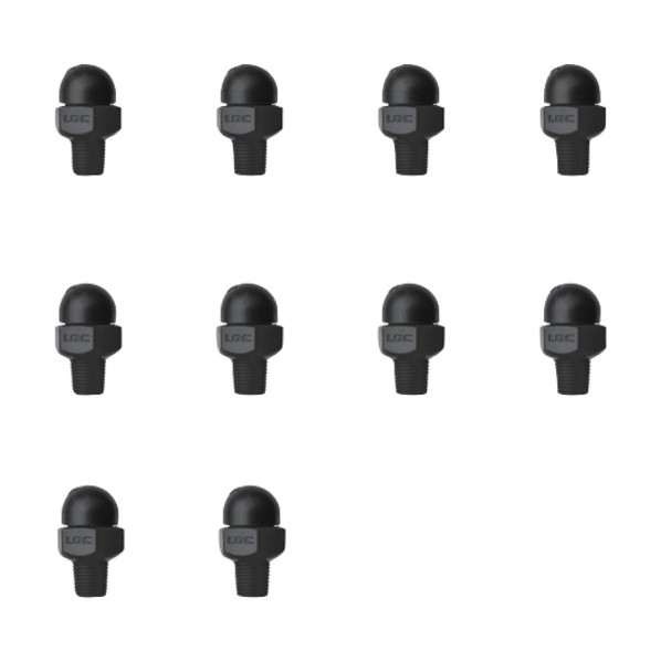 クーラントライナーノズル 1/8”CT HPTノズル φ1．6×0mmねじ付 ブラック×10ケ 79010-BLK 10個