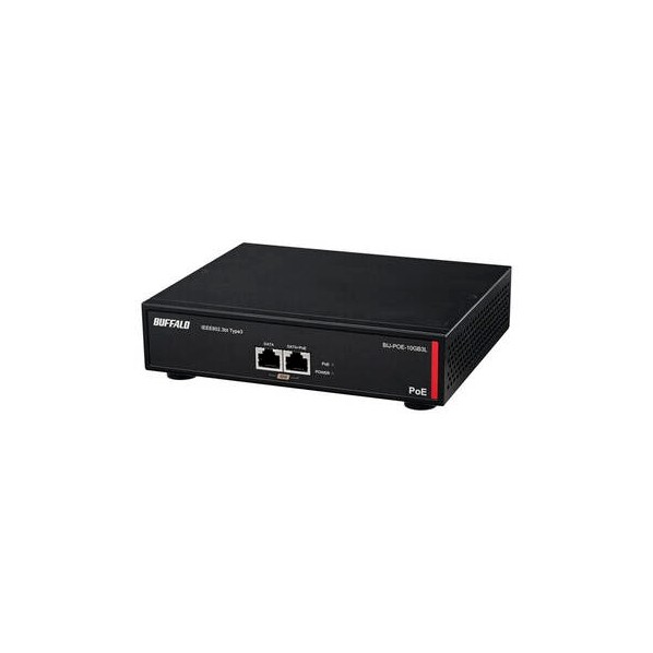 バッファロー 法人向１０Ｇ対応　ＰｏＥインジェクター　低温対応ｂｔ BIJ-POE-10GB3L 1個