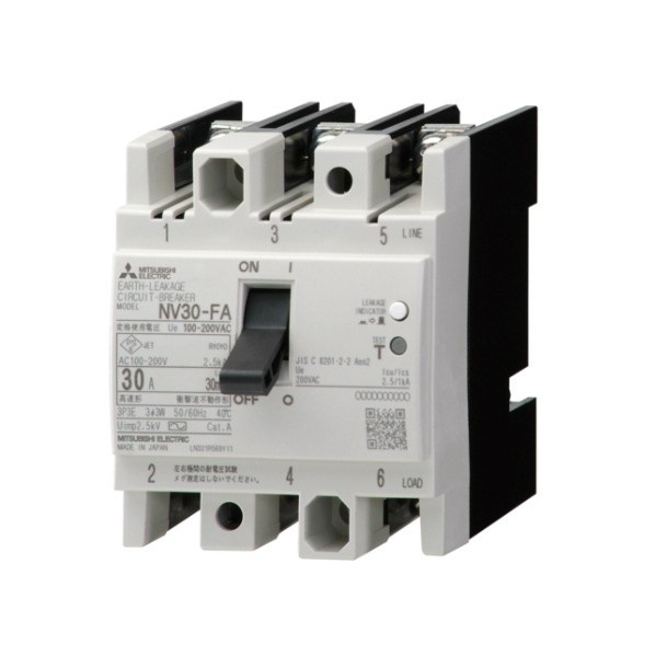 漏電遮断器 NV30-FA2P-10A-30MA 1点