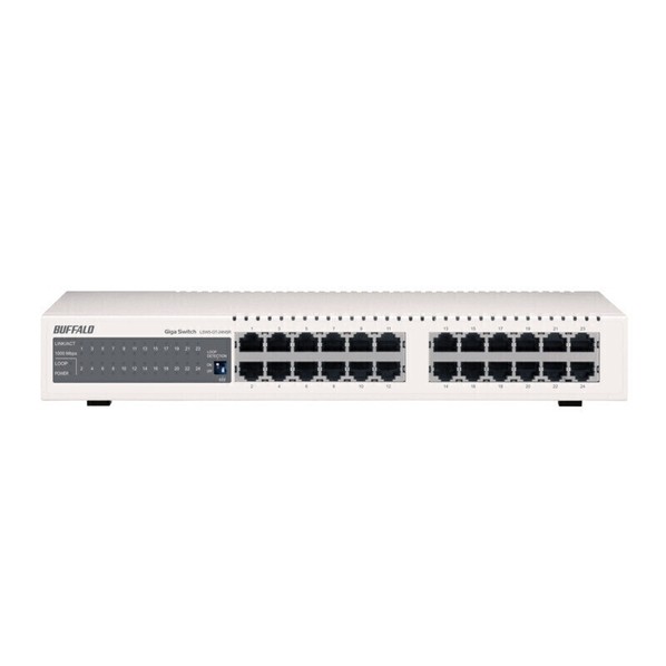 緩衝装置置き目 Giga スイッチングHub 金属元素筺体/ワット数内蔵 24界面 LSW5-GT-24NSR 1個