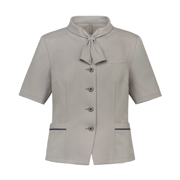 大層らしいトップ 半袖 レディース ユニフォーム 事務服 グレージュ 13 13 グレージュ GOBL-2602-A3-13