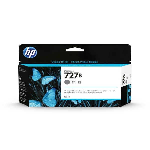 ヒューレット･パッ歌留多 HP727Bインキ薬莢 薄墨色130ml 3WX15A 1点