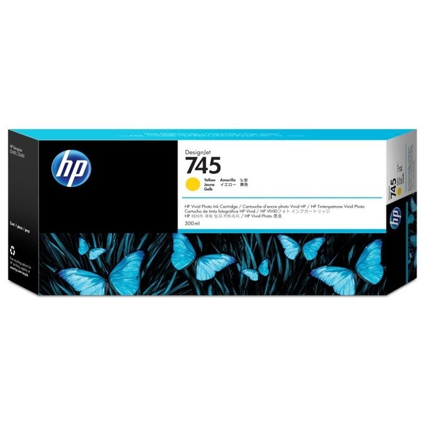 ヒューレット･パッ歌留多 HP745インクカートリッジイエロー 300ml F9K02A 1点