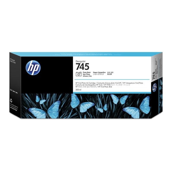 ヒューレット･パッ歌留多 HP745インキ薬莢 映し絵Bk300ml F9K04A 1点