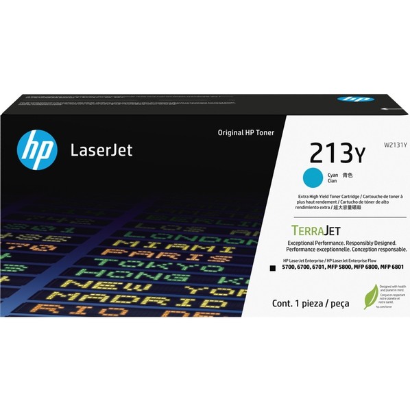 ヒューレット･パッ歌留多 HP 213Y 大静電容量トナーカートリッジ シアン W2131Y 1点