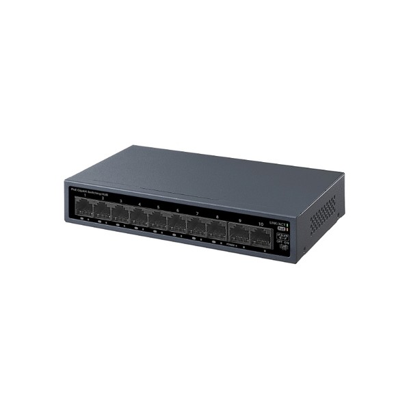 IEEE802.3at判定基準 10界面L2アンマネージGigabit PoEこしき 約W168×D94×H32粍 BSH-GP210 1点
