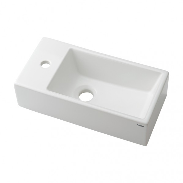 壁掛手洗器(水栓取付穴:左) ホワイト 264-001LW-W 1個｜DIY FACTORY ONLINE SHOP