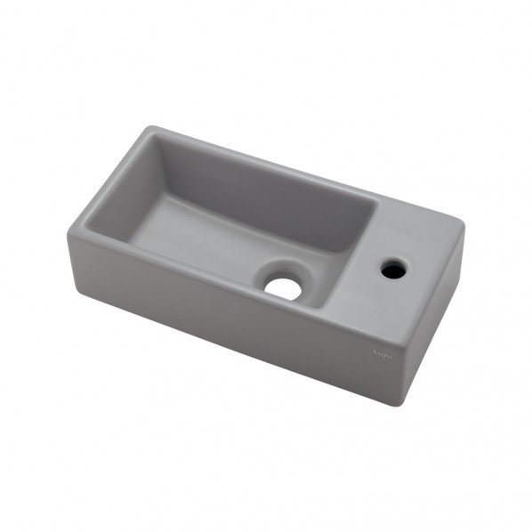 置型手洗器(水栓取付穴:右) マットグレー 264-001RV-MGY 1個|DIY FACTORY ONLINE SHOP