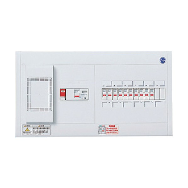 送り（100V）電気回路付住みか分電盤 スッキリダイアログボックス パウダーコンパクト21 40A 8＋2＋1 横一列 リミッタースペース付 BQWB34821