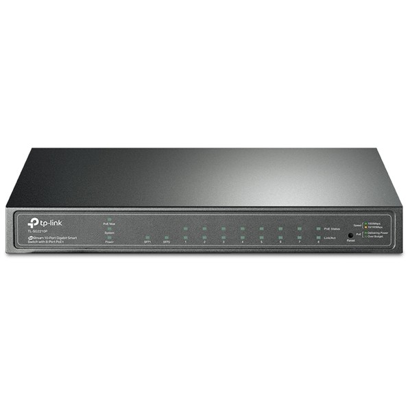 ティーピーリンクジャパン JetStream 8-Port Gigabit Smart PoE Switch 26×209×126粍 TL-SG2210P(UN) 1点