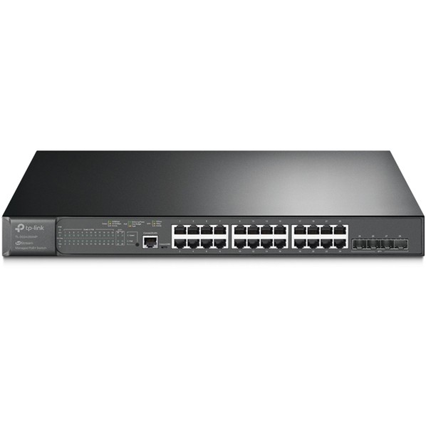 JetStream24ポートギガビットPOE+L2+マネージスイッチ/4拡張スロット 10GE SFP+ 44×440×330粍 TL-SG3428XMP(UN) 1点