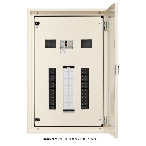 日東工業 三相4線式照明ランプ分電盤 ヨコ600×タテ1,000×フカサ160粍 皮膚軟化剤ペンキ塗り(2.5Y9/1) ENA64-30C 1点