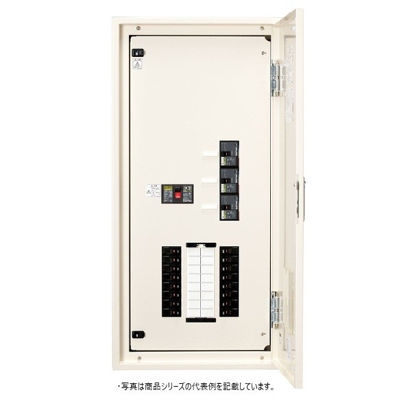 日東工業 標準電灯分電盤 一次送りスイッチ(MCB2･3個)付 漏電 ヨコ500&times;タテ1,600&times;フカサ160mm ライトベージュ塗装(5Y7/1) PEN25-44-13J 1点｜DIY FACTORY ONLINE SHOP