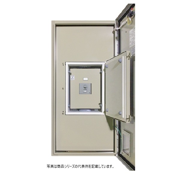 日東工業 一種耐熱分電盤（専用形） ヨコ500×タテ1,000×フカサ200 粍 ともし火ベージュペンキ塗り(5Y7/1) FH1-101-21A 1点