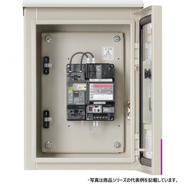 日東工業 ATパック搭載電源盤 ヨコ300mm&times;タテ400mm&times;フカサ200mm ライトベージュ塗装(5Y7/1) ATE-203-SOR 1点｜DIY FACTORY ONLINE SHOP