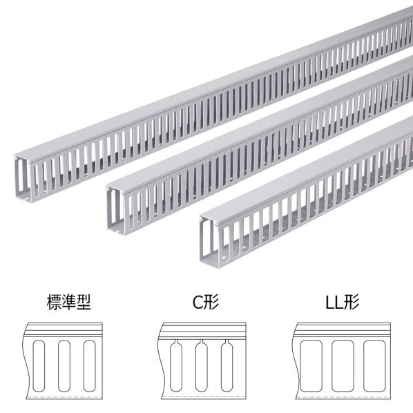 日東工業 配線ダクト 幅40&times;高さ80mm グレー BP52-48LL 1点｜DIY FACTORY ONLINE SHOP 20,653円