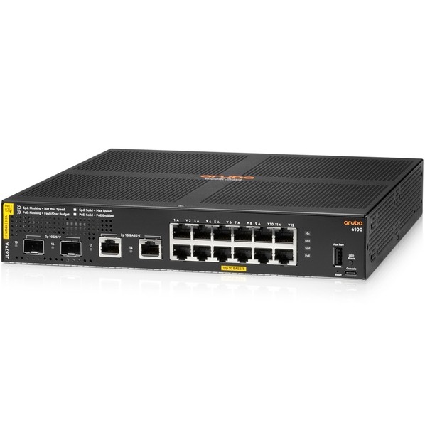 ヒューレット･パッカード Aruba CX 6100 12G Class4 PoE 2G/2SFP+ 139W Switch JL679A#ACF 1点｜DIY FACTORY ONLINE SHOP