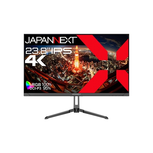 液晶見せびらかす 23.8型/3840×2160/HDMI×2、DP×2/金棒引き有/2年引き受ける 黒いこと JN-IPS2380UHDR 1点