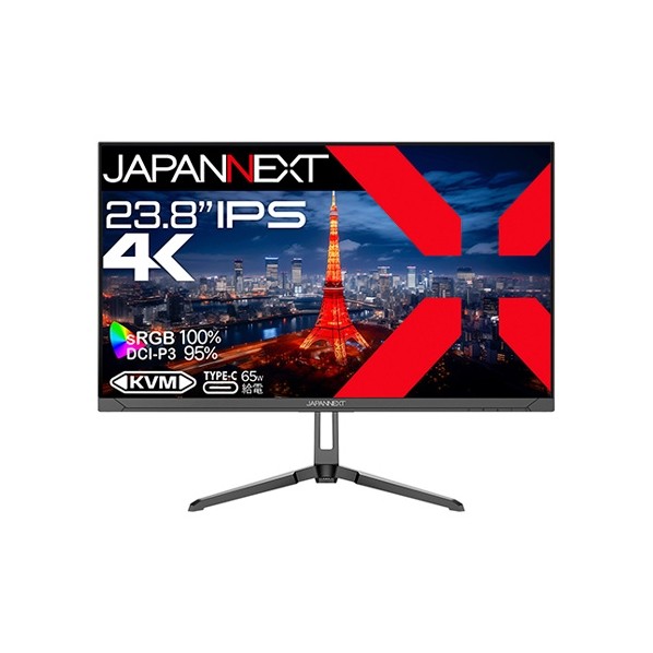 液晶見せびらかす 23.8型 黒いこと JN-IPS2380UHDR-C65W 1点