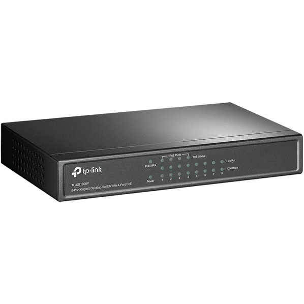 8界面 ギガビット PoE（4界面）事務机とっ始め 取り替えっこ TL-SG1008P 1点