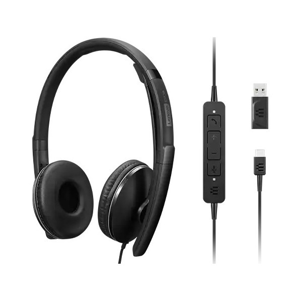 レノボ・ジャパン Lenovo Wired アクティブノイズキャンセリング ヘッドセット 2(UC) ブラック 4XD1M39029 1点｜DIY FACTORY ONLINE SHOP