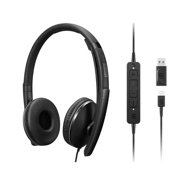 レノボ・ジャパン Lenovo Wired アクティブノイズキャンセリング ヘッドセット 2(Teams) ブラック 4XD1M45627 1点｜DIY FACTORY ONLINE SHOP