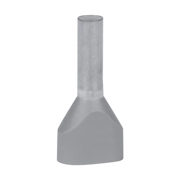 DINツインフェルール端子(不成立衣袂付き添い人)0.75sq×長さ12mm×2本DIN薄墨色 DIN 薄墨色 2FER7512P-D 500個