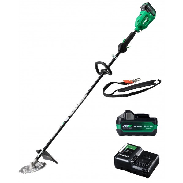 HiKOKI(ハイコーキ) 【乾電池+1】36V 申し受ける式 刈払機 書き割り品 (独居室･申し受ける器付)【2604HK】 刈刃外径230粍 アグレッシブグリーン CG36DB (WPZ) 1台