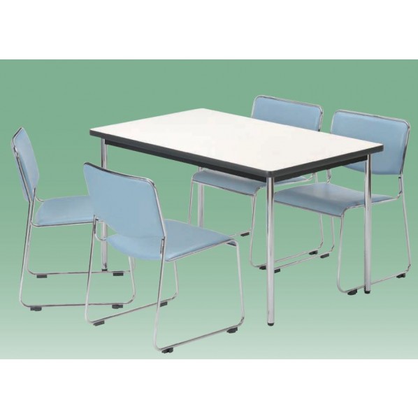 ニシキ工業株式会社 会議テーブル･チェアーセット(DT/4人用) DT-1275SEMF5アイボリー/ブラック 1セット｜DIY FACTORY ONLINE SHOP