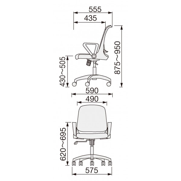 ニシキ工業株式会社 オフィスチェア SQ1MGR 1脚｜DIY FACTORY ONLINE SHOP 17,879円