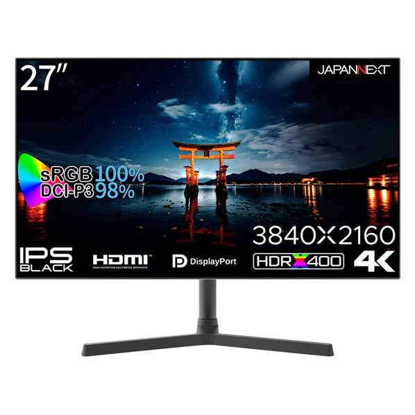 JAPANNEXT 液晶ディスプレイ 27型 ブラック JN-27IPSB4FLUHDR 1点｜DIY FACTORY ONLINE SHOP