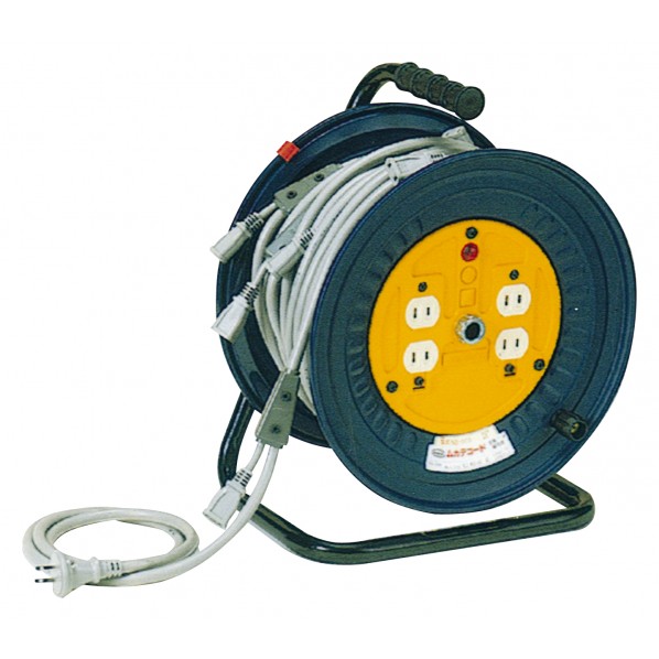日動産業 先っちょ雨合羽繋ぎ付 差し込み数 15A×4 長サ30m VCT2.0×2 引き込み線VCTF1.25×2 分かれ出る数10 MKD-30-10 1個