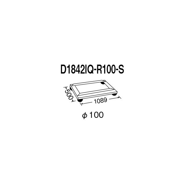 エレクター ドーリー W1089&times;D500&times;H136mm D1842IQ-R100-S 1P｜DIY FACTORY ONLINE SHOP