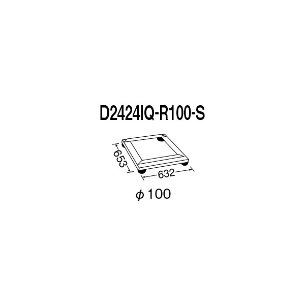 エレクター ドーリー W632×D653×H136mm D2424IQ-R100-S 1P