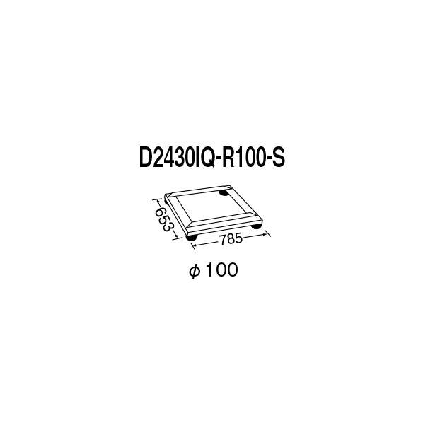 エレクター ドーリー W785×D653×H136mm D2430IQ-R100-S 1P