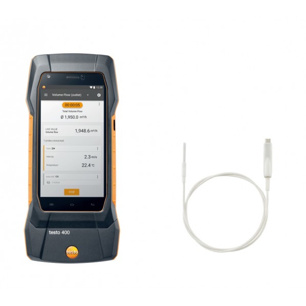 テストーtesto400 + Pt100 フレキシブル温度プローブTD20-400-13