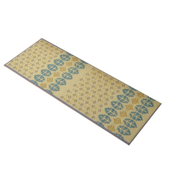 アズワン キッチンマット 270cm 滑りにくい加工 国産い草 シンプル 『お花畑』 グレー 約60×270cm 1081110135905 60×270cm グレー 64-8012-61 1点