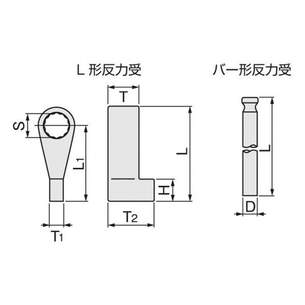トネ 力強さ鍵用反力受 43粍 50LH80 1個 締付工具-手動工具